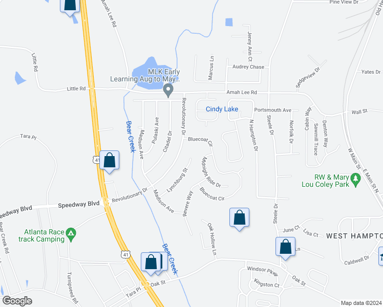 map of restaurants, bars, coffee shops, grocery stores, and more near 668 Lynchburg Street in Hampton