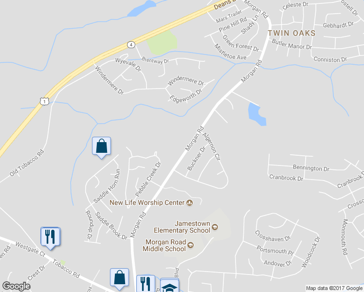 map of restaurants, bars, coffee shops, grocery stores, and more near 3519 Morgan Road in Hephzibah