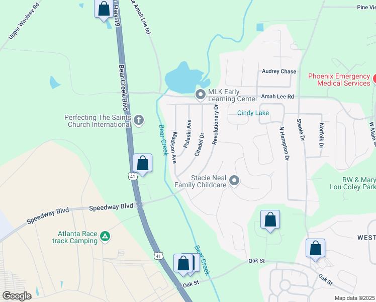 map of restaurants, bars, coffee shops, grocery stores, and more near 75 Pulaski Avenue in Hampton