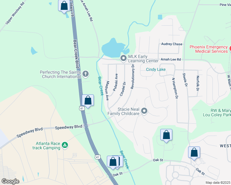 map of restaurants, bars, coffee shops, grocery stores, and more near 75 Pulaski Avenue in Hampton