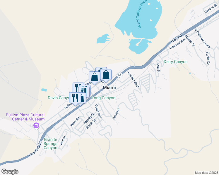 map of restaurants, bars, coffee shops, grocery stores, and more near in Miami