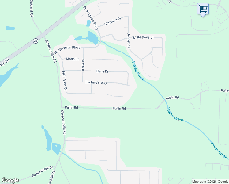 map of restaurants, bars, coffee shops, grocery stores, and more near 1055 Field View Drive in McDonough