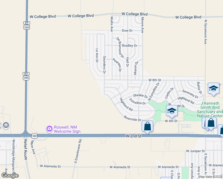 map of restaurants, bars, coffee shops, grocery stores, and more near 520 Hall Drive in Roswell