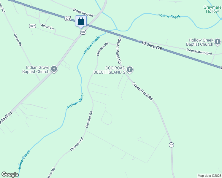 map of restaurants, bars, coffee shops, grocery stores, and more near 151 Chug Bug Lane in Aiken