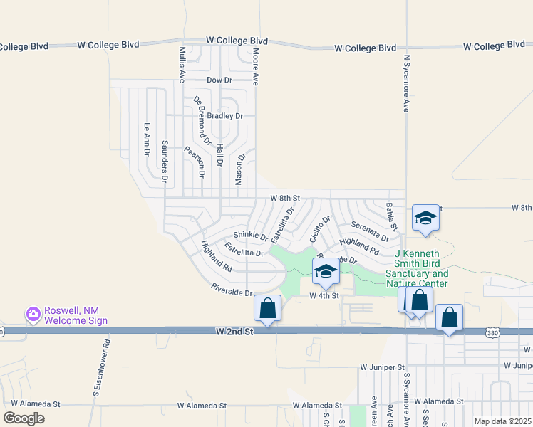 map of restaurants, bars, coffee shops, grocery stores, and more near 700 Cobean Drive in Roswell