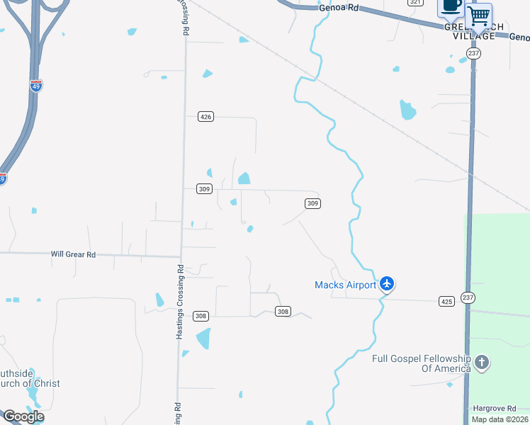 map of restaurants, bars, coffee shops, grocery stores, and more near 4610 McBride Road in Texarkana