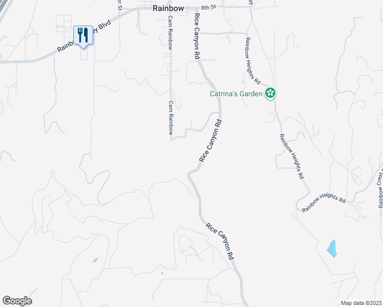 map of restaurants, bars, coffee shops, grocery stores, and more near 1548 Rice Canyon Road in Fallbrook