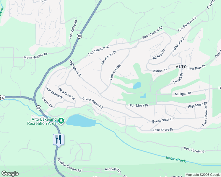map of restaurants, bars, coffee shops, grocery stores, and more near 109-111 Pinehurst Road in Alto