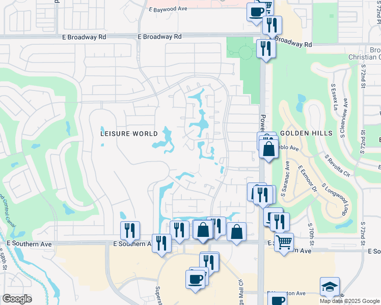map of restaurants, bars, coffee shops, grocery stores, and more near in Maricopa County