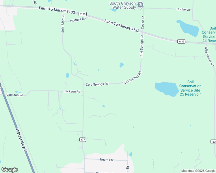 map of restaurants, bars, coffee shops, grocery stores, and more near 602 Cold Springs Road in Van Alstyne