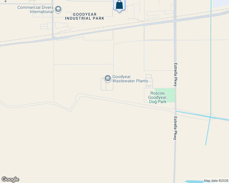 map of restaurants, bars, coffee shops, grocery stores, and more near 5112 South 159th Avenue in Goodyear