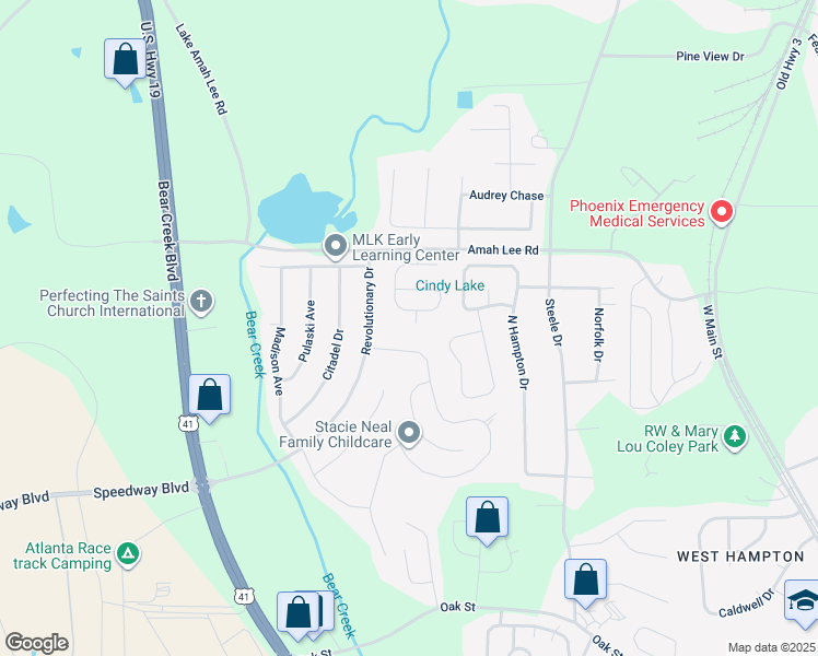 map of restaurants, bars, coffee shops, grocery stores, and more near 2108 Anchor Court in Hampton