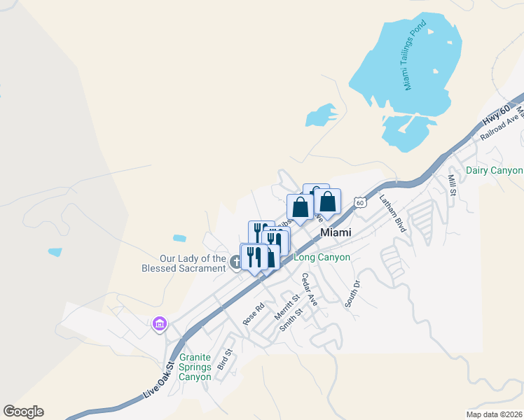 map of restaurants, bars, coffee shops, grocery stores, and more near 522 West Pinto Street in Miami