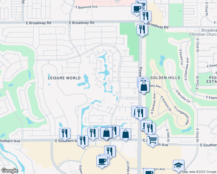 map of restaurants, bars, coffee shops, grocery stores, and more near in Maricopa County