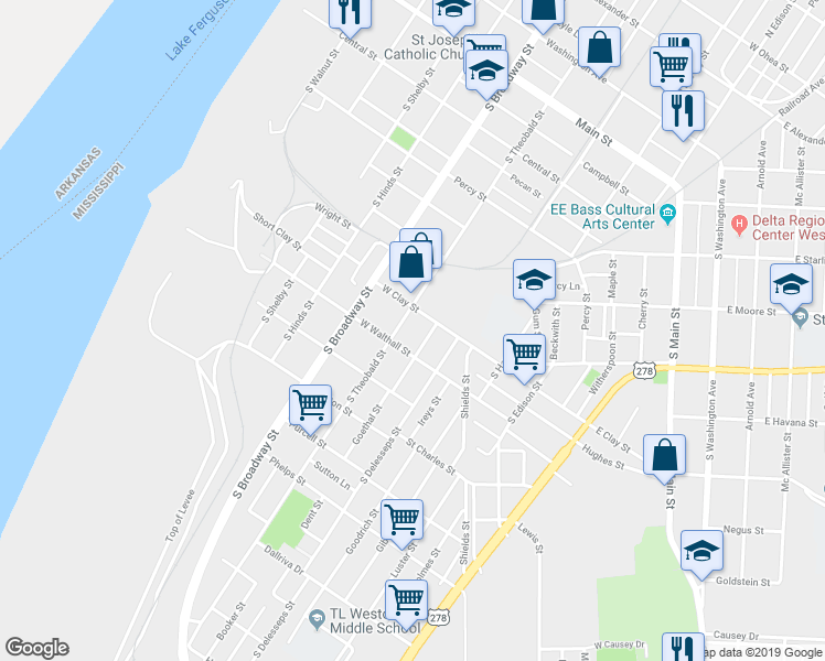 map of restaurants, bars, coffee shops, grocery stores, and more near 720 South Theobald Street in Greenville