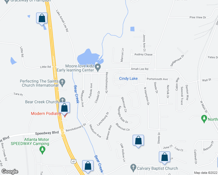 map of restaurants, bars, coffee shops, grocery stores, and more near 137 Revolutionary Drive in Hampton