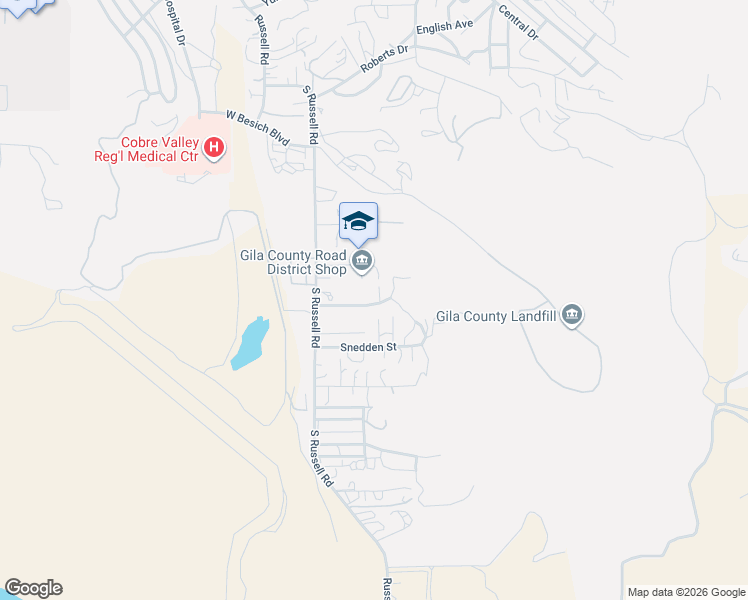 map of restaurants, bars, coffee shops, grocery stores, and more near 5522 Woodward Street in Globe