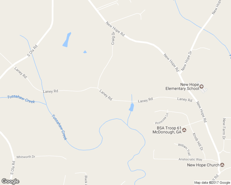 map of restaurants, bars, coffee shops, grocery stores, and more near 1453 Laney Road in Locust Grove