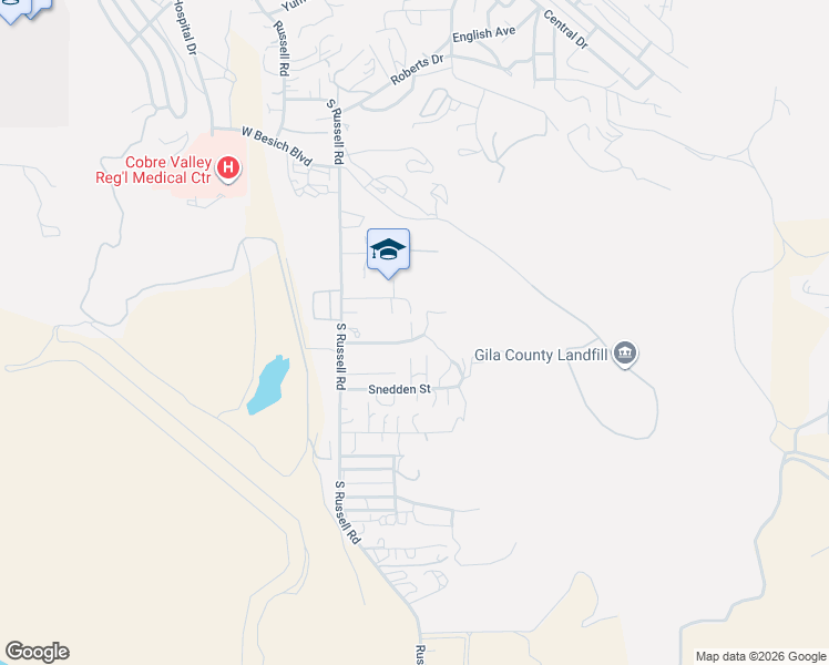 map of restaurants, bars, coffee shops, grocery stores, and more near 5522 Woodward Street in Globe