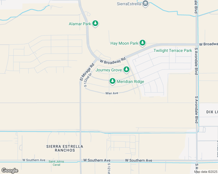 map of restaurants, bars, coffee shops, grocery stores, and more near Levi Drive in Maricopa County