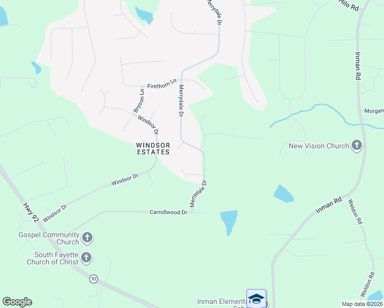 map of restaurants, bars, coffee shops, grocery stores, and more near 160 Merrydale Drive in Fayetteville