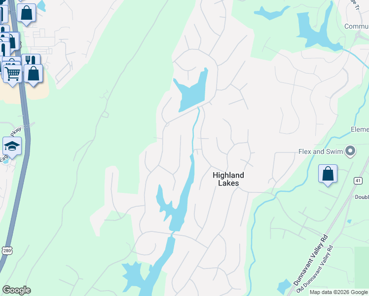 map of restaurants, bars, coffee shops, grocery stores, and more near 2025 Blue Heron Circle in Birmingham