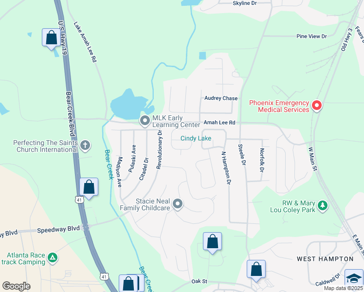 map of restaurants, bars, coffee shops, grocery stores, and more near 2108 Anchor Court in Hampton