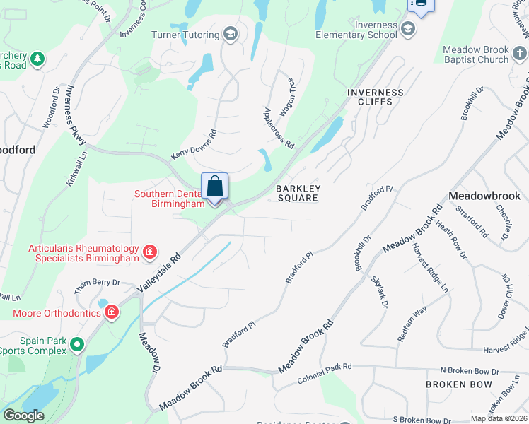 map of restaurants, bars, coffee shops, grocery stores, and more near 124 Biltmore Drive in Birmingham