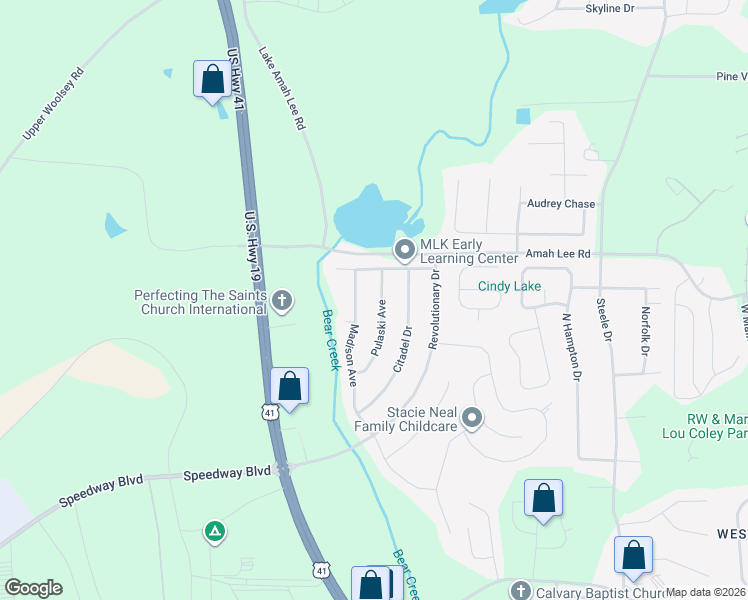 map of restaurants, bars, coffee shops, grocery stores, and more near 40 Pulaski Avenue in Hampton