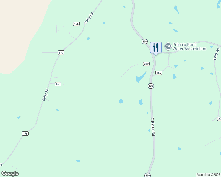 map of restaurants, bars, coffee shops, grocery stores, and more near 1522 County Road 339 in Greenwood