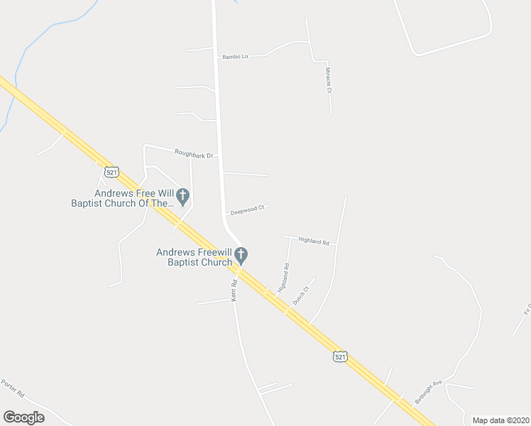 map of restaurants, bars, coffee shops, grocery stores, and more near 157 Deepwood Court in Andrews