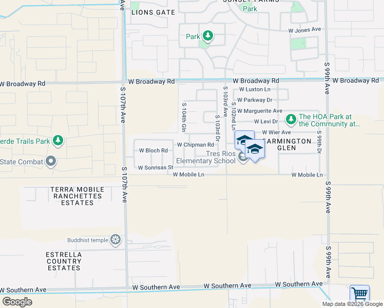 map of restaurants, bars, coffee shops, grocery stores, and more near 5001 North 17th Street in Phoenix
