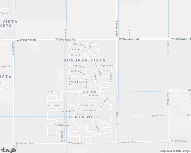 map of restaurants, bars, coffee shops, grocery stores, and more near 4905 South 236th Drive in Buckeye