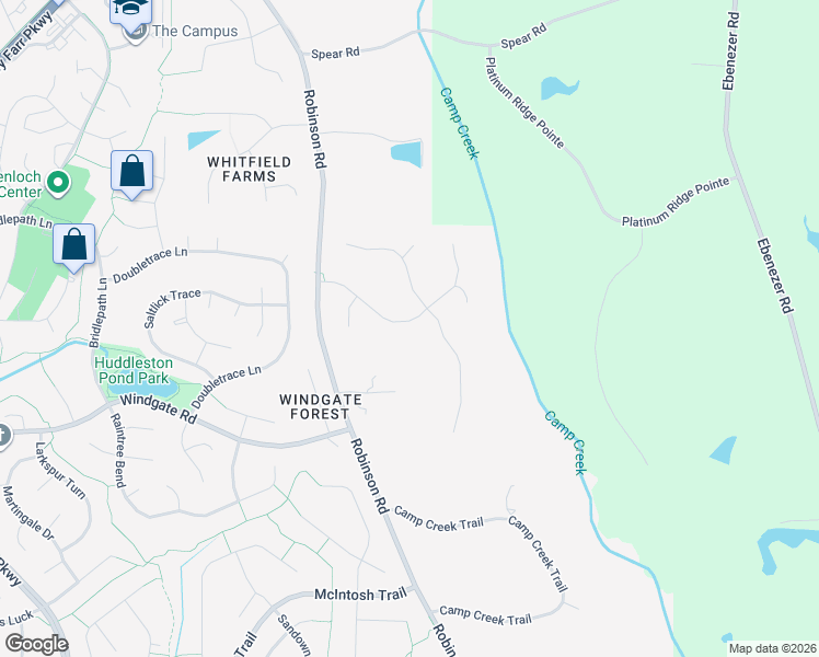 map of restaurants, bars, coffee shops, grocery stores, and more near 1112 Montclair Drive in Peachtree City