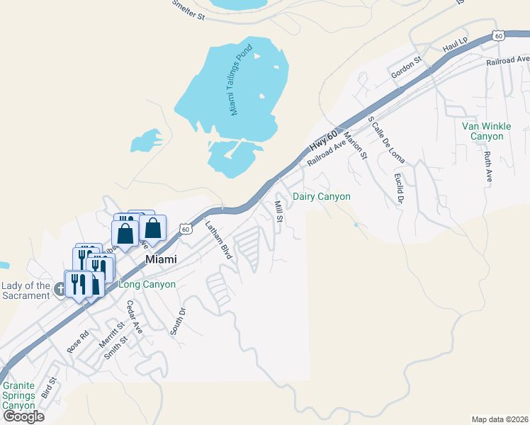 map of restaurants, bars, coffee shops, grocery stores, and more near 147 Corcoran Avenue in Miami