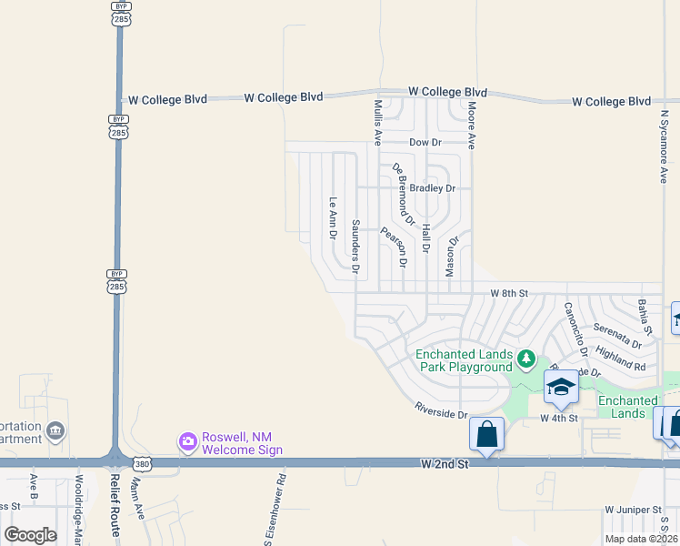 map of restaurants, bars, coffee shops, grocery stores, and more near 806 Le Ann Drive in Roswell