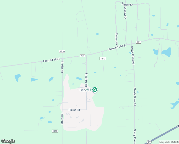 map of restaurants, bars, coffee shops, grocery stores, and more near 145 Bradford Road in Texarkana