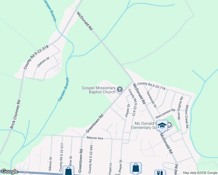 map of restaurants, bars, coffee shops, grocery stores, and more near 105 Levi Lane in Georgetown