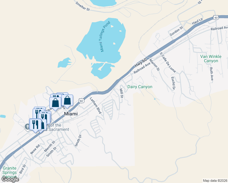 map of restaurants, bars, coffee shops, grocery stores, and more near 132 Loomis Avenue in Miami