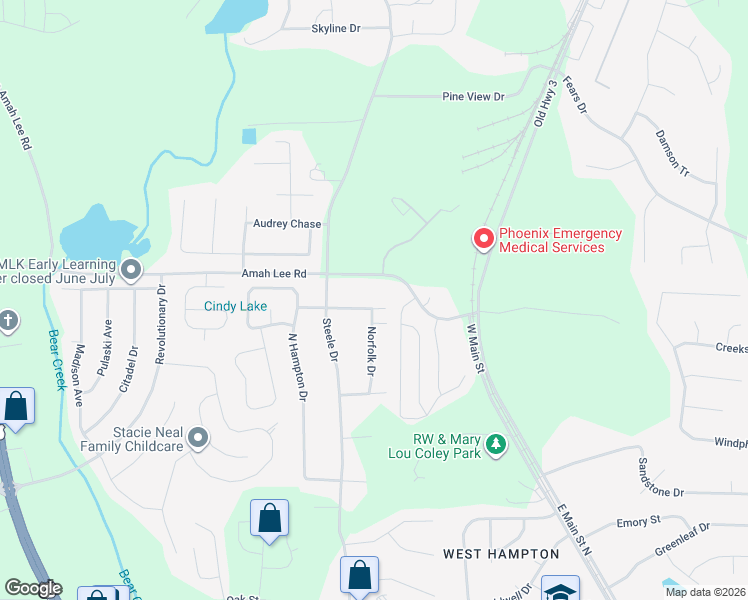 map of restaurants, bars, coffee shops, grocery stores, and more near 145 Portsmouth Avenue in Hampton