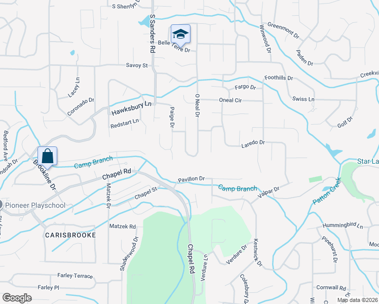 map of restaurants, bars, coffee shops, grocery stores, and more near 437 O Neal Drive in Birmingham