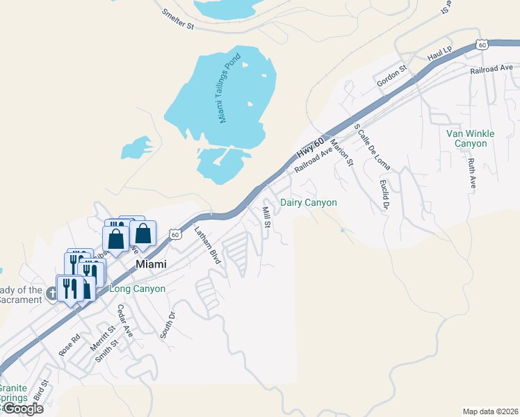 map of restaurants, bars, coffee shops, grocery stores, and more near 147 Corcoran Avenue in Miami