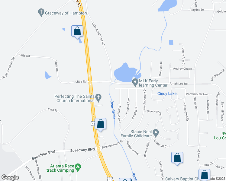 map of restaurants, bars, coffee shops, grocery stores, and more near 863 Betsy Ross Trail in Hampton