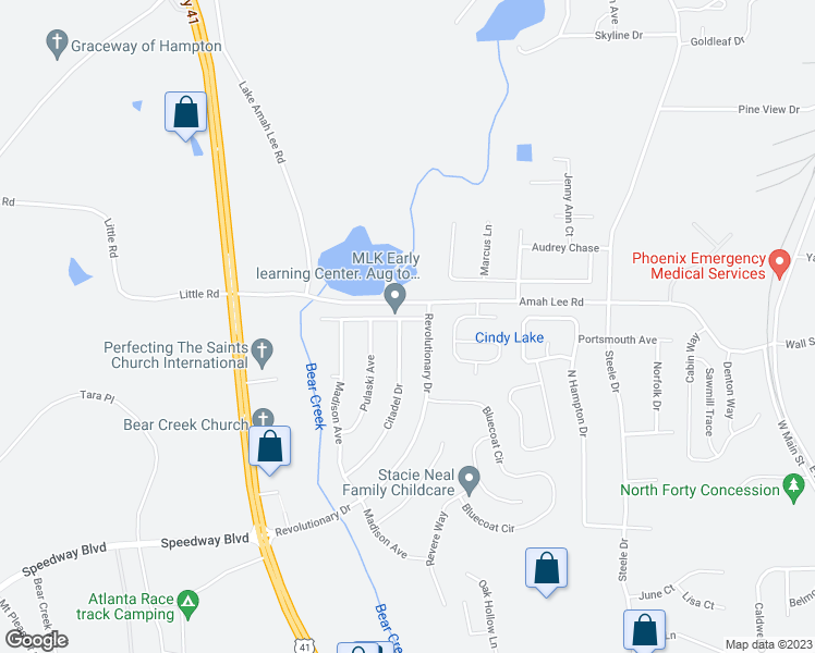 map of restaurants, bars, coffee shops, grocery stores, and more near 811 Betsy Ross Trail in Hampton