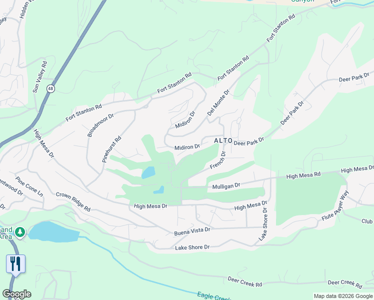 map of restaurants, bars, coffee shops, grocery stores, and more near 199 Augusta Court in Alto