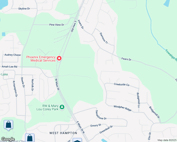 map of restaurants, bars, coffee shops, grocery stores, and more near 77 Wall Street in Hampton