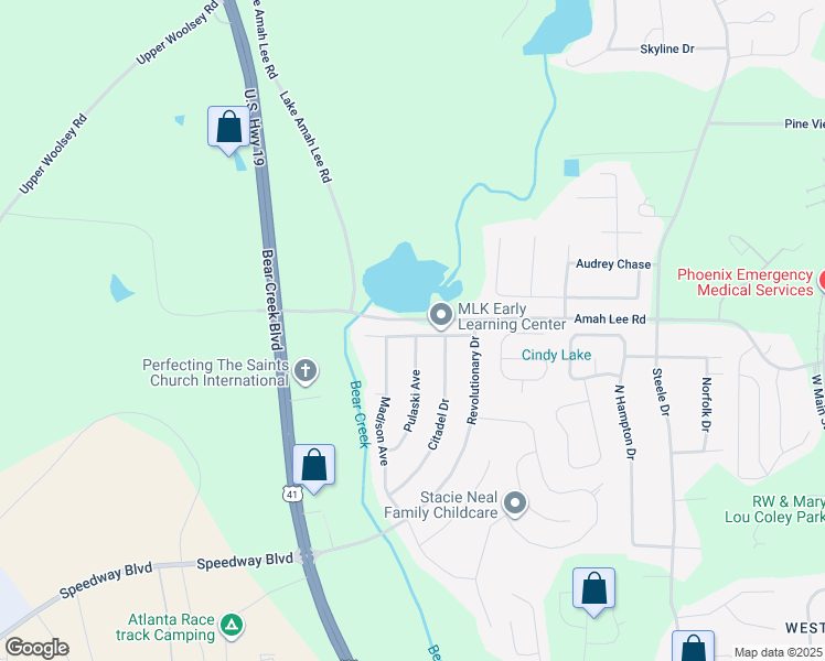 map of restaurants, bars, coffee shops, grocery stores, and more near 832 Betsy Ross Trail in Hampton