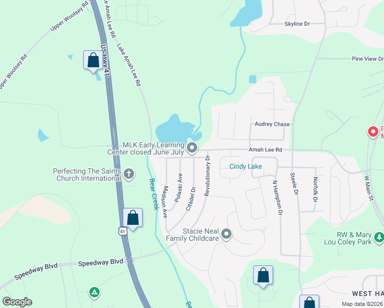 map of restaurants, bars, coffee shops, grocery stores, and more near 28 Citadel Drive in Hampton