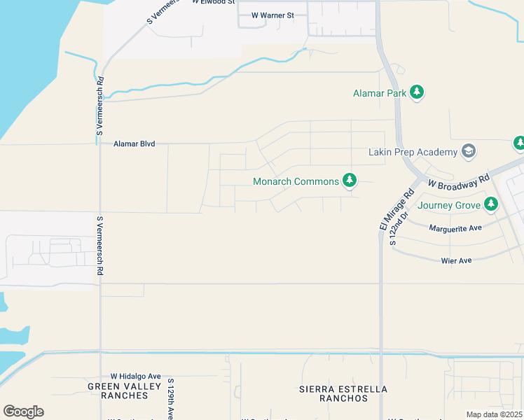 map of restaurants, bars, coffee shops, grocery stores, and more near 5219 South Dysart Road in Avondale
