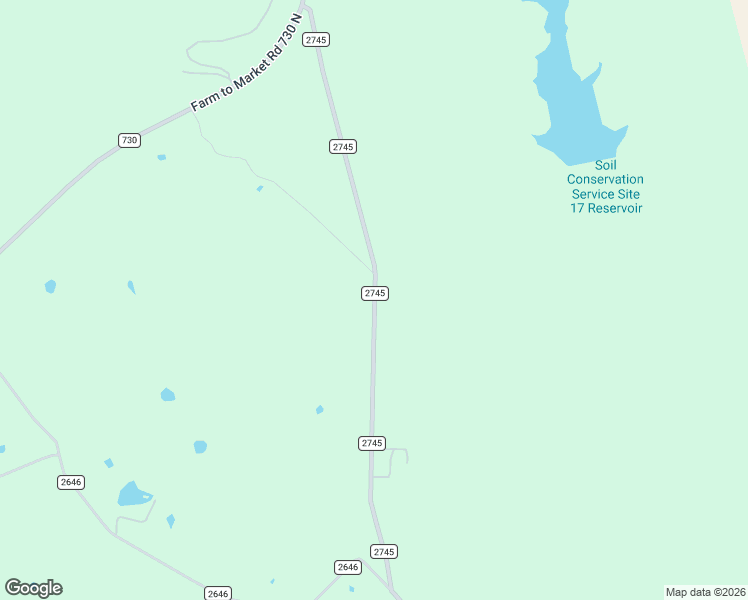 map of restaurants, bars, coffee shops, grocery stores, and more near County Road 2745 in Decatur